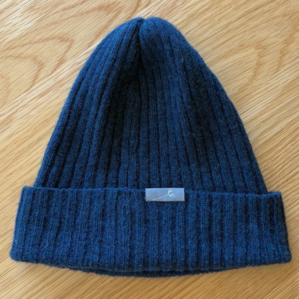 Pappus dark teal wool ribbed beanie